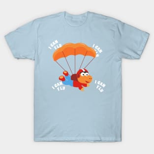 Vector illustration of a cute skydiver. T-Shirt